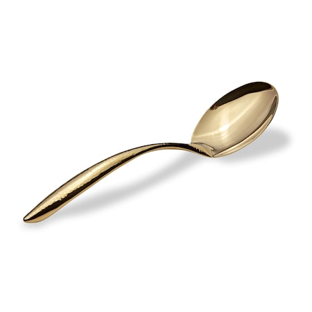 Bon Chef Ez Use Banquet Solid Serving Spoon Hammer Finish 9-3/4" - Gold 9463HFG